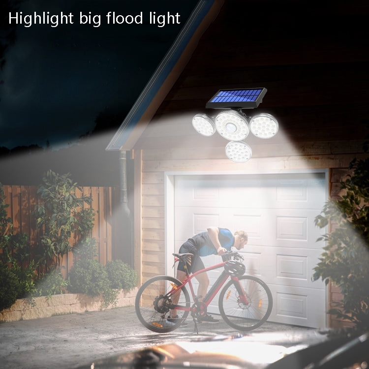 TG-TY051 4-Head Solar Wall Light - Rotatable Body Sensor Outdoor Waterproof Garden & Corridor Lighting