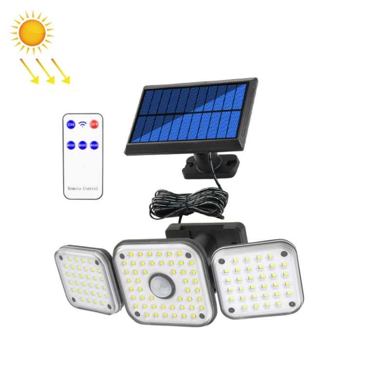 Lámpara solar de patio de tipo dividido - Luz de calle de jardín impermeable con detección de movimiento humano para exteriores