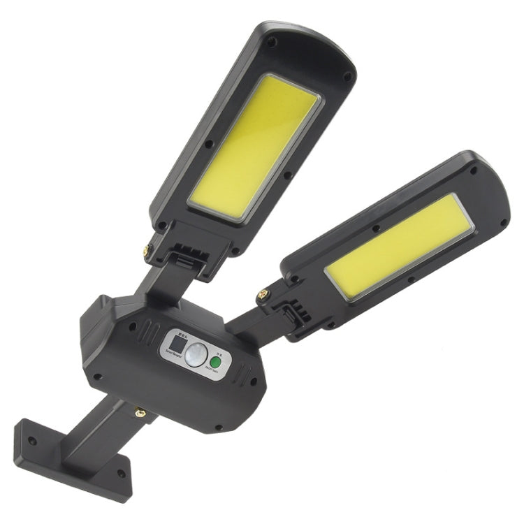 Lámpara solar de pared para exteriores TG-TY097 - Luz LED de 2 cabezales con detección de movimiento para jardín y calle