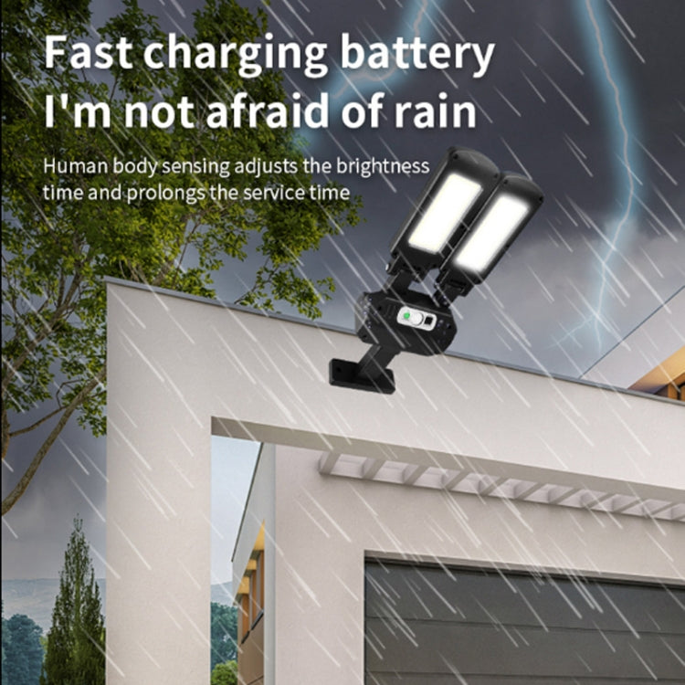 Lámpara solar de pared para exteriores TG-TY097 - Luz LED de 2 cabezales con detección de movimiento para jardín y calle