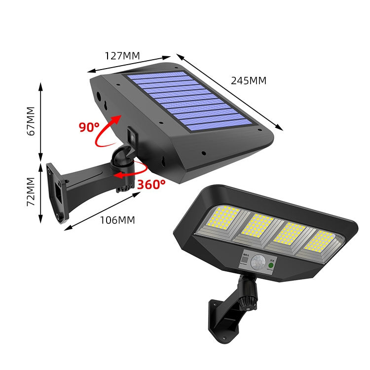 TG-TY081 LED Solar Wall Light - Outdoor Waterproof Courtyard Lamp with Remote Control