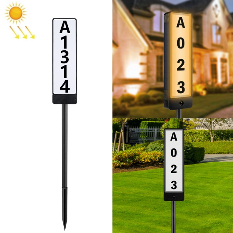 TS-G6704 Solar Dual-Color Temperature Ground Plug House Number Lawn Light - LYDARZ