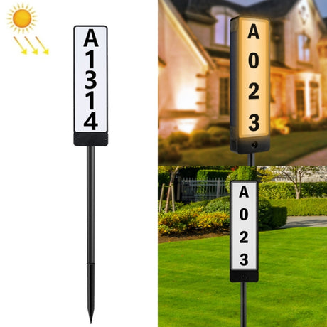 TS-G6704 Solar Dual-Color Temperature Ground Plug House Number Lawn Light - LYDARZ
