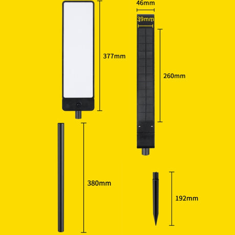TS-G6704 Solar Dual-Color Temperature Ground Plug House Number Lawn Light - LYDARZ