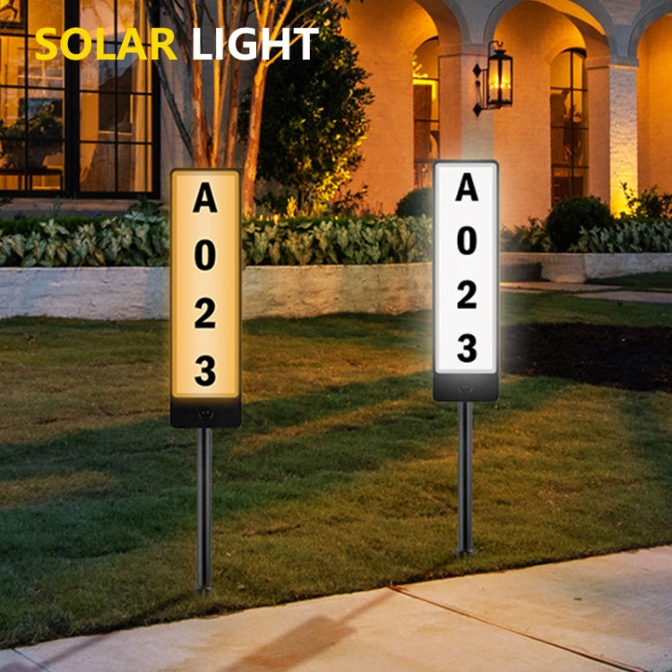 TS-G6704 Solar Dual-Color Temperature Ground Plug House Number Lawn Light - LYDARZ