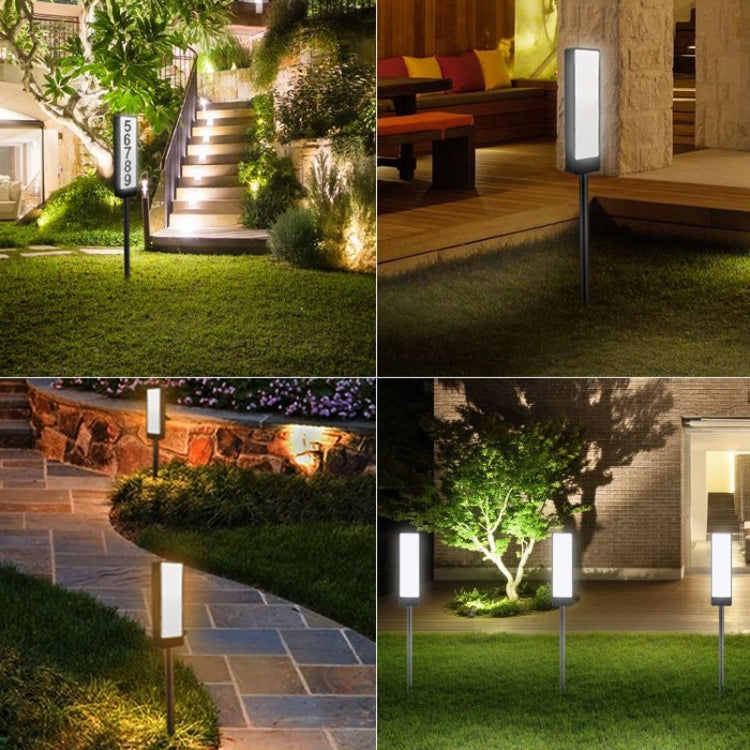 TS-G6704 Solar Dual-Color Temperature Ground Plug House Number Lawn Light - LYDARZ