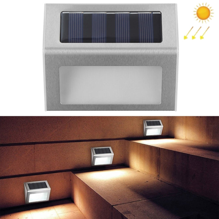 Lámpara solar de acero inoxidable con 6 LED para escaleras - Lámpara de pared para exteriores