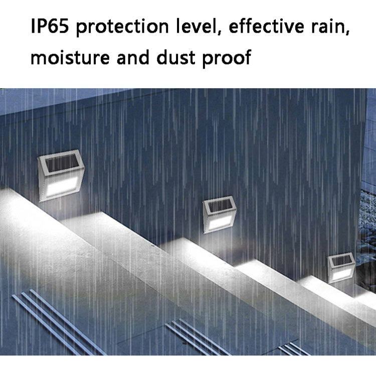 6 LED Solar Stainless Steel Stair Light - Wall Lamp for Outdoor Use