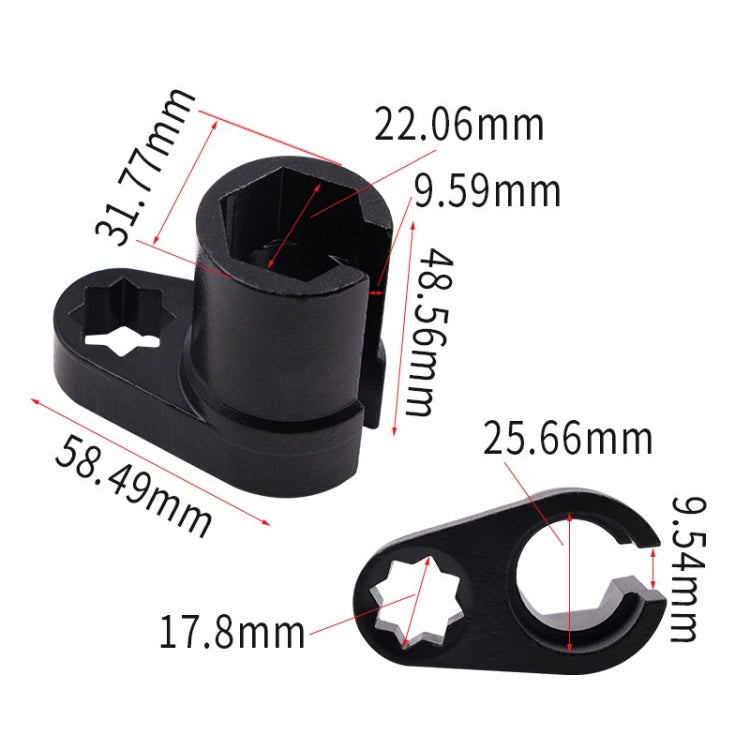Llave para sensor de oxígeno de 22 mm para desmontar la funda del coche