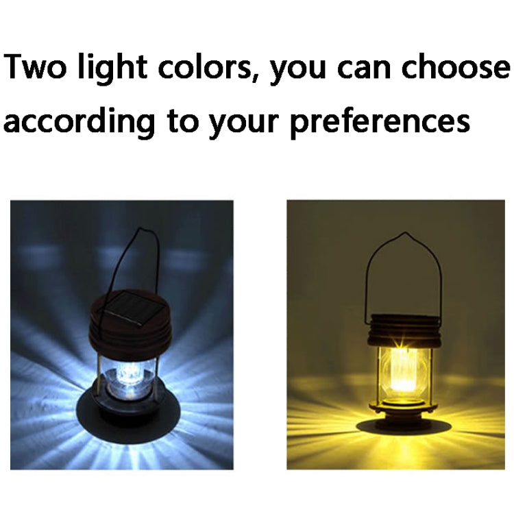 HSR002 Outdoor Retro Solar Lantern Camping Light, Portable-Warm Light, Insert Type-Warm Light - LYDARZ