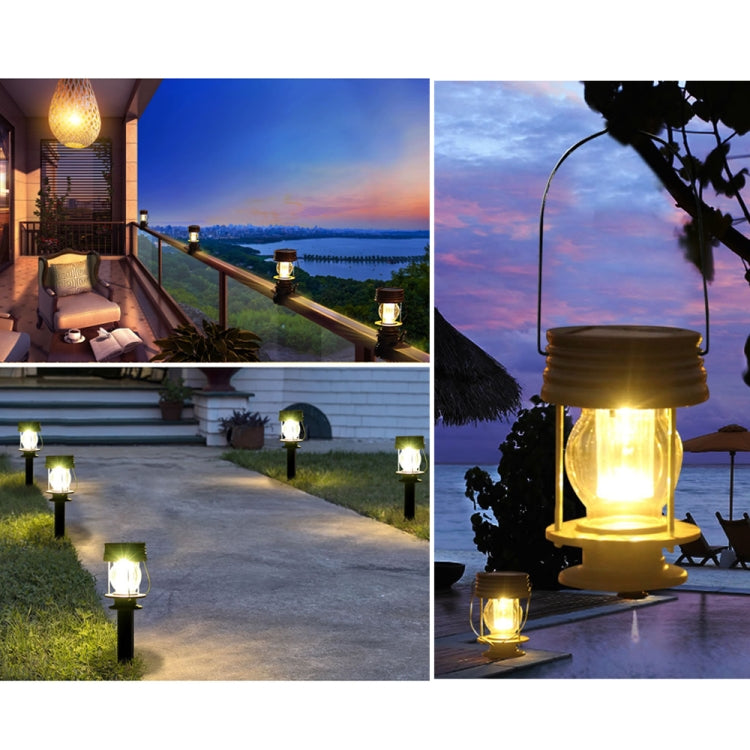 HSR002 Outdoor Retro Solar Lantern Camping Light, Portable-Warm Light, Insert Type-Warm Light - LYDARZ