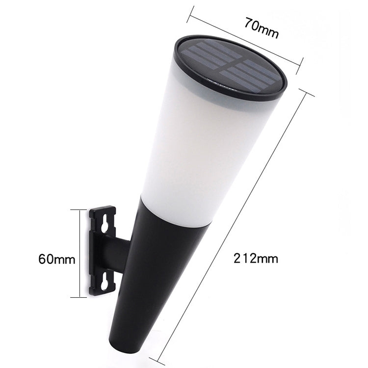 Outdoor Solar Garden Wall Lamp - Two-Color Circular Cone Design