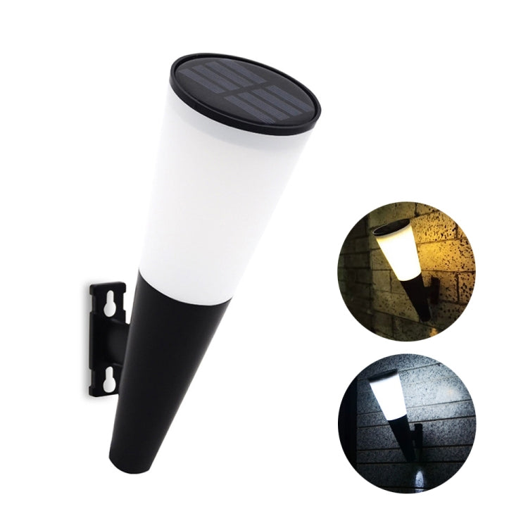 Outdoor Solar Garden Wall Lamp - Two-Color Circular Cone Design