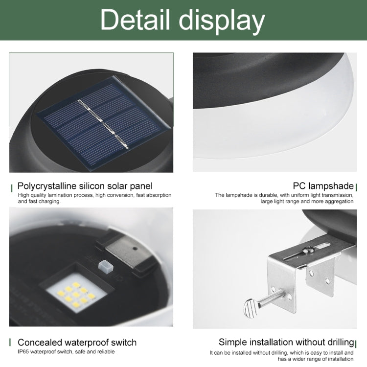 Punch-free Flying Saucer Solar Lamp Outdoor Garden Decoration Wall Lamp - LYDARZ