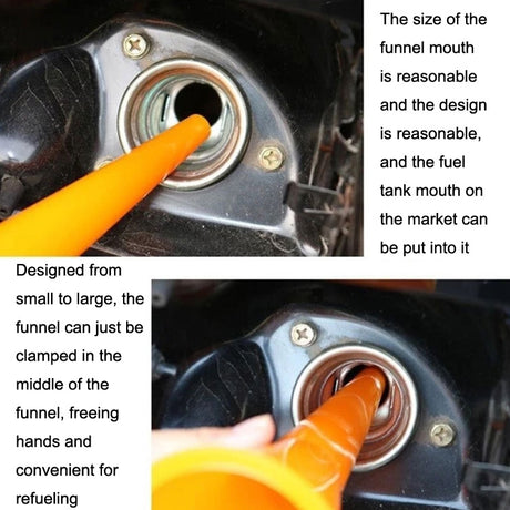 10 PCS Car Hands-Free Plastic Refueling Funnel, Plastic Refueling Funnel - LYDARZ