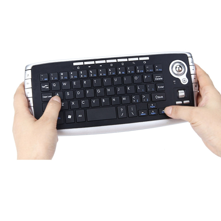 MY-10 2.4G 78 Keys 1200 DPI Mini Wireless Trackball Keyboard Wireless Keyboard And Mouse Set - LYDARZ