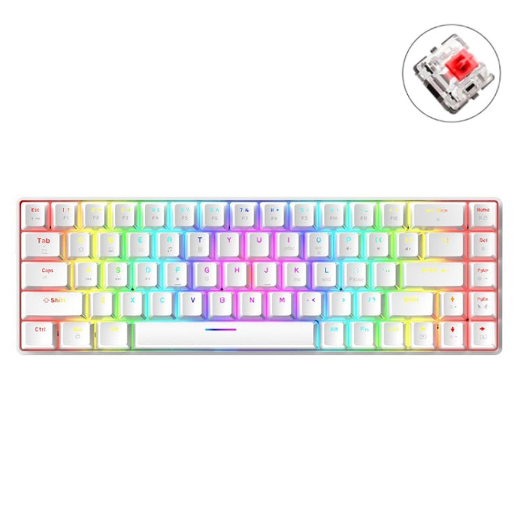 Teclado mecánico para juegos ZIYOU LANG T8 - Diseño luminoso RGB de 68 teclas