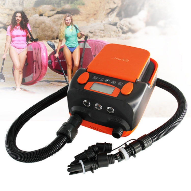Bomba de aire para tabla de paddle surf STERMAY con pantalla LCD de 16 PSI para un inflado rápido