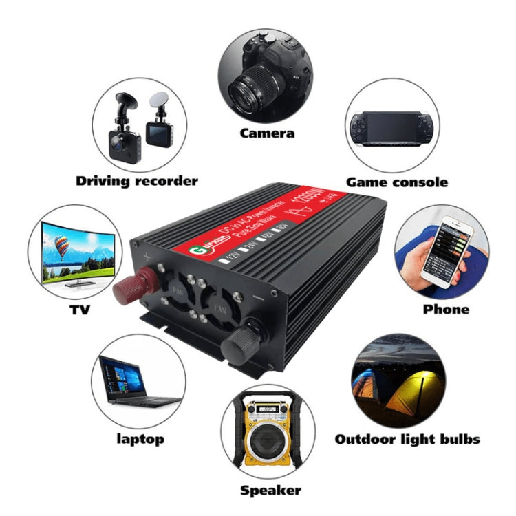 Inversor de onda sinusoidal Gurxun de alta potencia para coche (12 000 W, 48 V a 220 V, 12 000 W, 12 000 W, 24 V a 220 V, 12 000 W, 60 V a 220 V, 12 000 W, 12 000 W, 110 V)