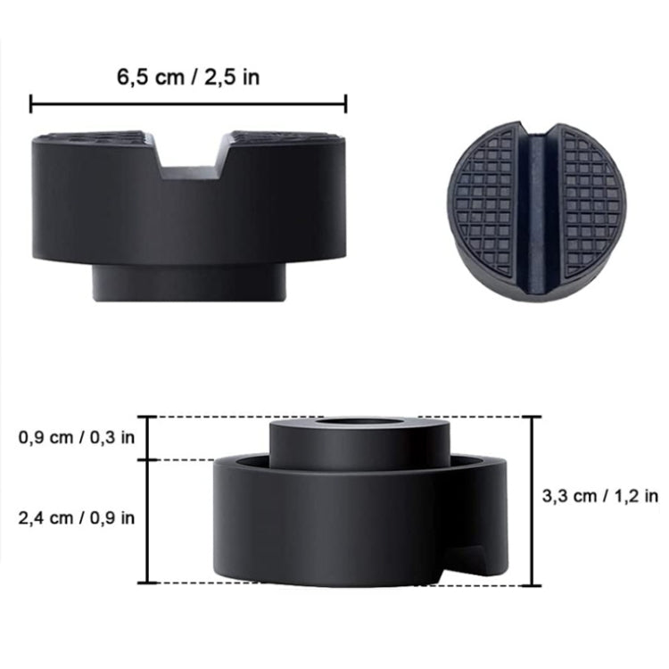 Bloque de soporte para gato de automóvil (4 unidades): soporte de goma universal para mantenimiento del vehículo.