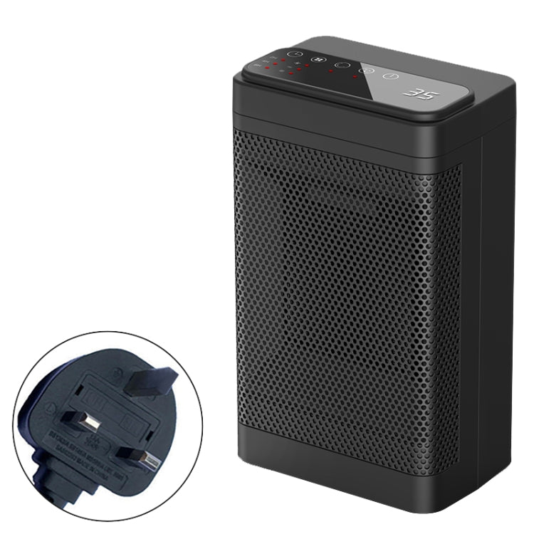 Office Household Mute Desktop Shaking Head Electric Heaters, Spec:, Knob (EU Plug), Screen (EU Plug), Knob (UK Plug), Screen (UK Plug)