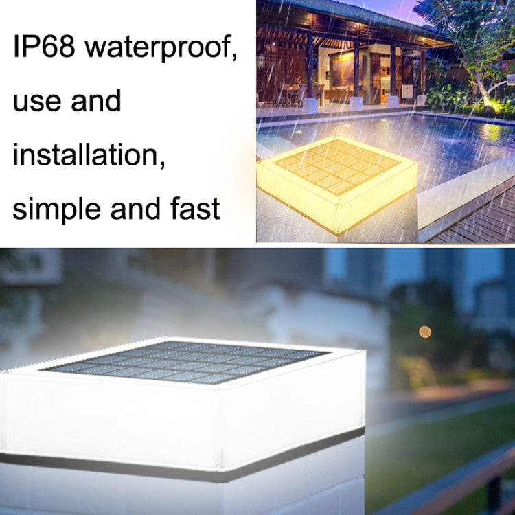 Lámpara solar de columna para exteriores TS-S5306 - IP68, resistente al agua, para jardín