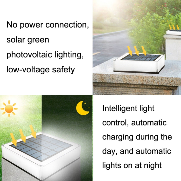 Lámpara solar de columna para exteriores TS-S5306 - IP68, resistente al agua, para jardín