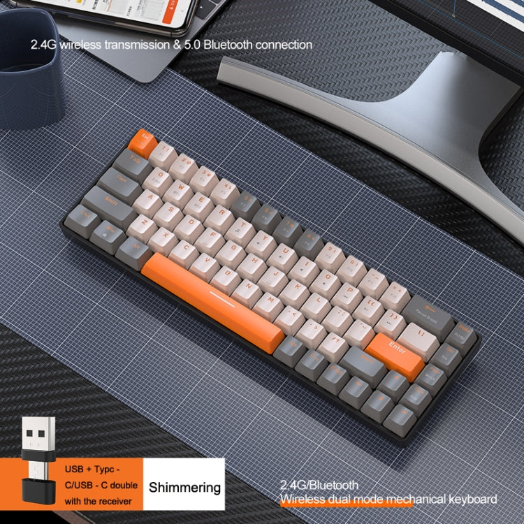 Teclado mecánico ZIYOU LANG K68 - 68 teclas Bluetooth inalámbrico modelo dual diseño ergonómico