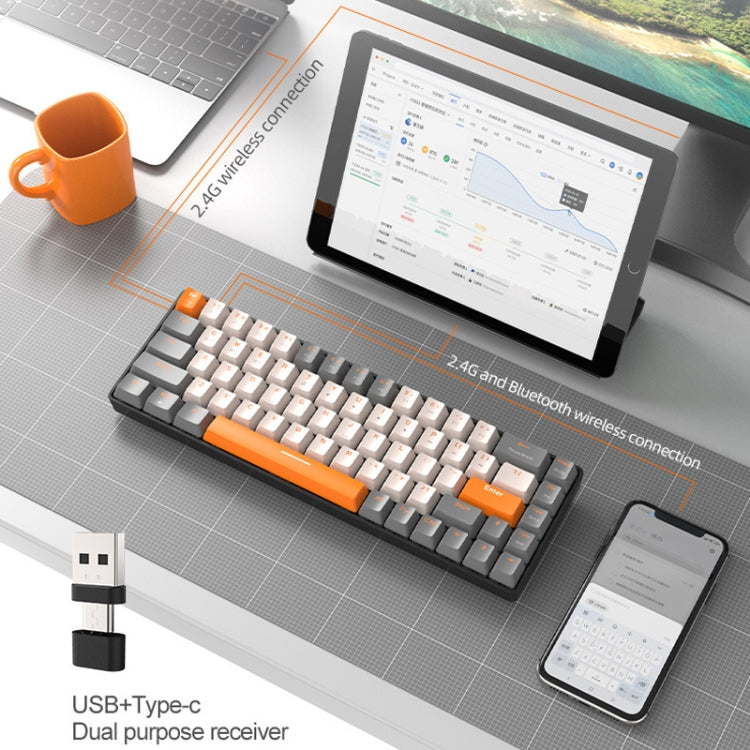 Teclado mecánico ZIYOU LANG K68 - 68 teclas Bluetooth inalámbrico modelo dual diseño ergonómico