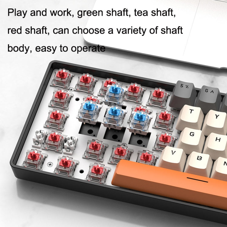 Teclado para juegos ZIYOU LANG T8: 68 teclas RGB mecánicas con longitud de cable óptima