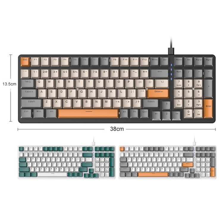 Teclado mecánico ZIYOU LANG K3 de 100 teclas con cable brillante para juegos