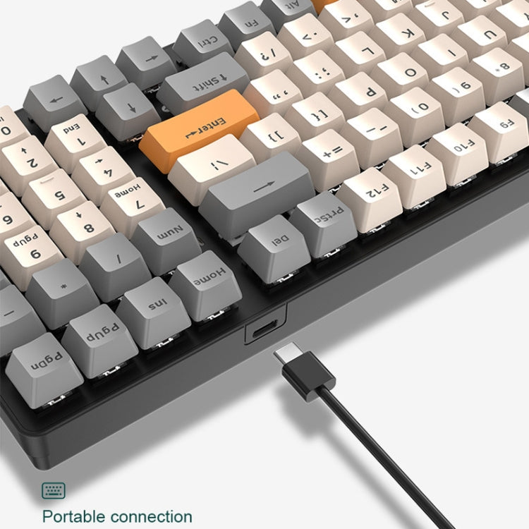 Teclado mecánico ZIYOU LANG K3 de 100 teclas con cable brillante para juegos