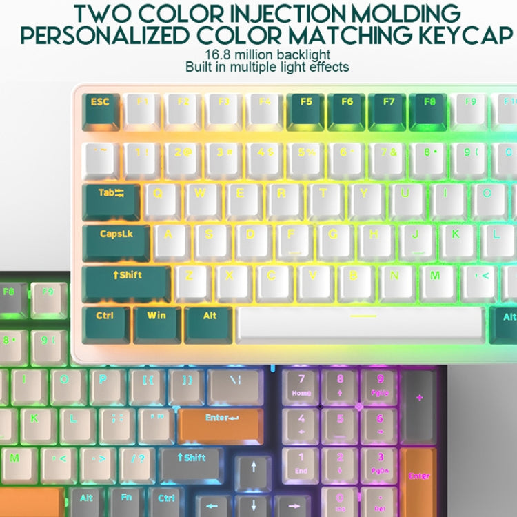 Teclado mecánico ZIYOU LANG K3 de 100 teclas con cable brillante para juegos