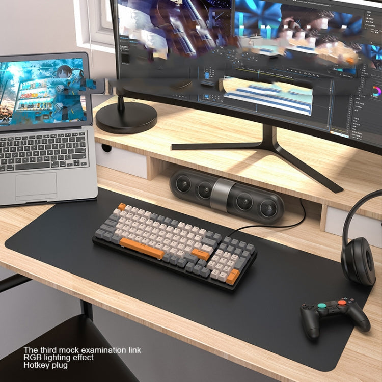 Teclado mecánico ZIYOU LANG K3 de 100 teclas con cable brillante para juegos