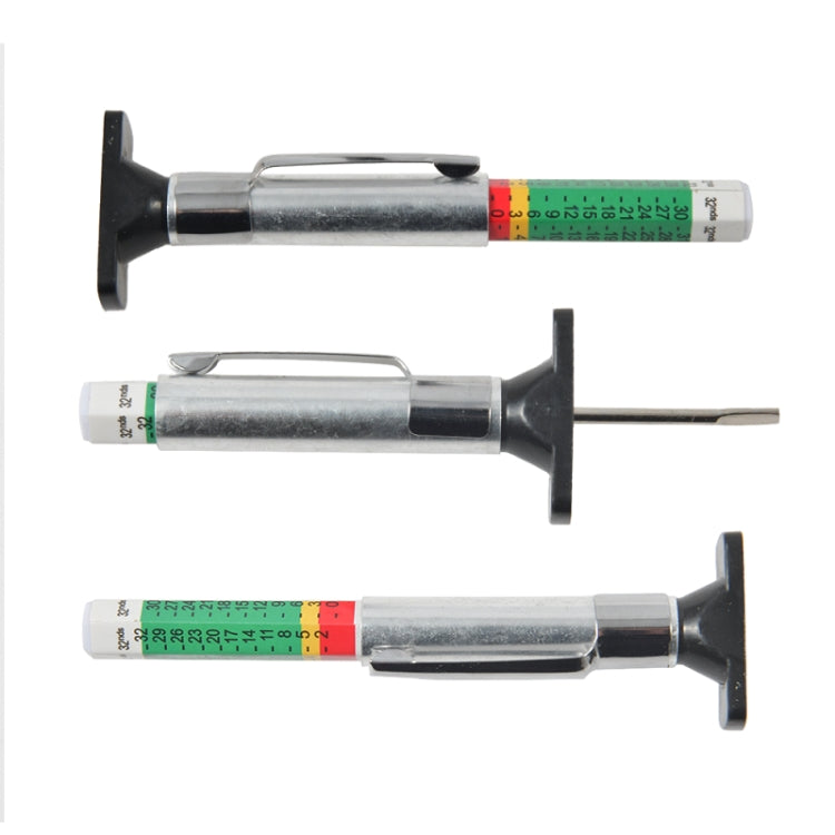 0-25mm Car Tyre Tread Depth Gauge, Monochrome, Bicolour - LYDARZ