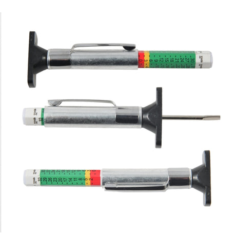 0-25mm Car Tyre Tread Depth Gauge, Monochrome, Bicolour - LYDARZ