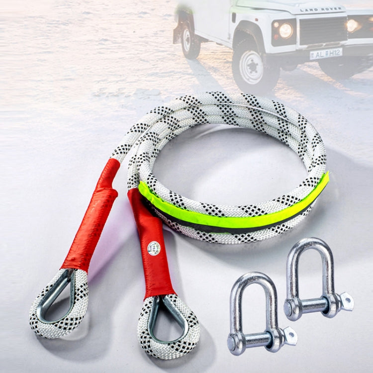 Cuerda de remolque para coche para rescate de emergencia todoterreno al aire libre - Diseño de nailon engrosado