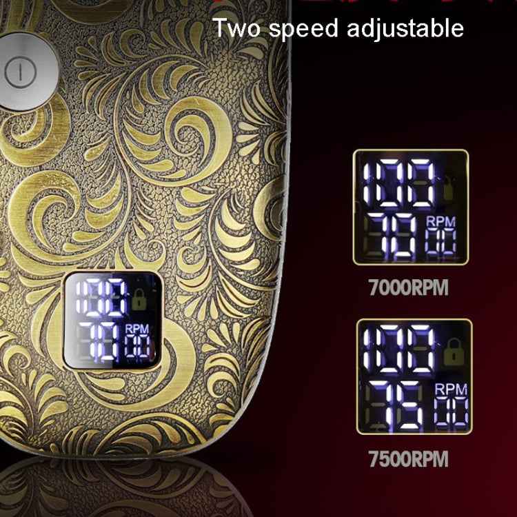 Men Bald Haircut 2 In 1 Electric Hair Clipper Waterproof Set, 962 Gold, 962 Gray