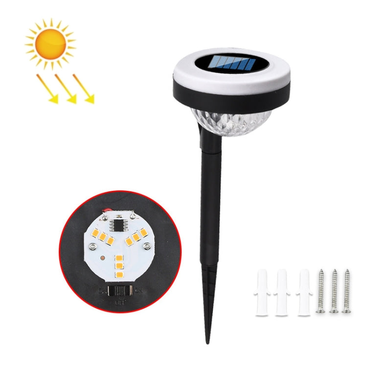 Outdoor Solar LED Ground Plug Light with Dual Color Light Source,
