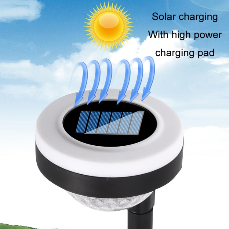 Outdoor Solar LED Ground Plug Light with Dual Color Light Source,
