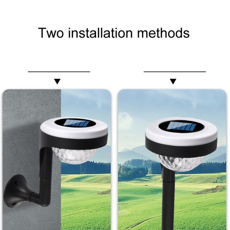 Outdoor Solar LED Ground Plug Light with Dual Color Light Source,