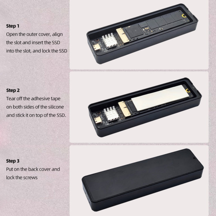 USB 3.2 Mac SSD Enclosure Adapter for MacBook Air/Pro (2013-2017) - 20Gbps & 10Gbps Cable Kit