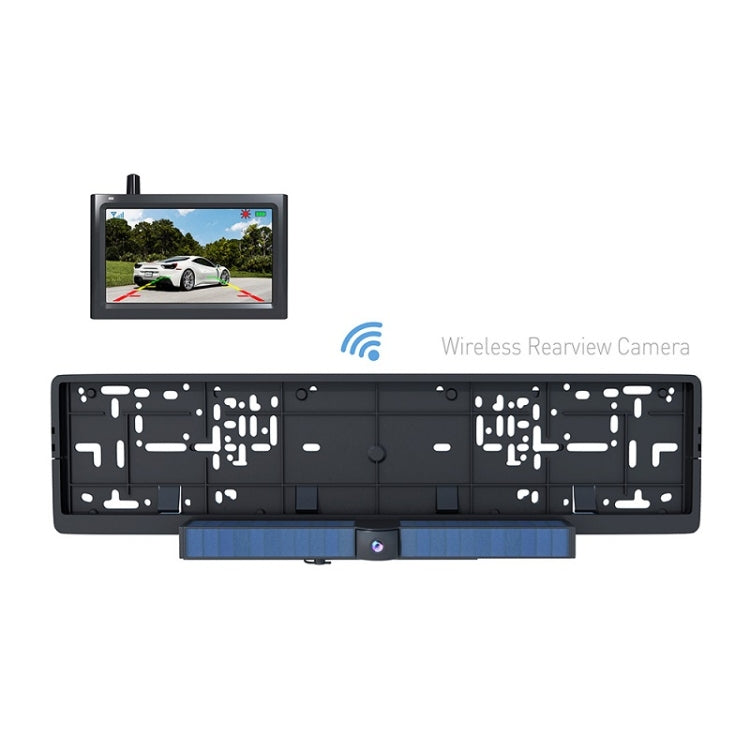 Solar Powered Rear View System Reversing Wireless Transmission Car Camera Display, RC01