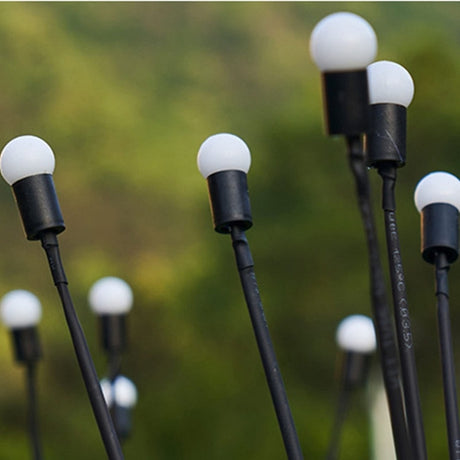 2sets Solar Firefly Lights Christmas Outdoor Garden Waterproof Lawn Lights, 6 Head Warm Light - LYDARZ