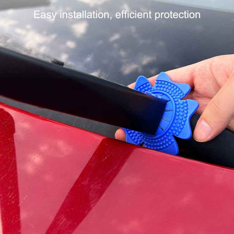 4sets Car Universal Wiper Hole Protective Cover PVC Dustproof Snowproof Wiper Pad