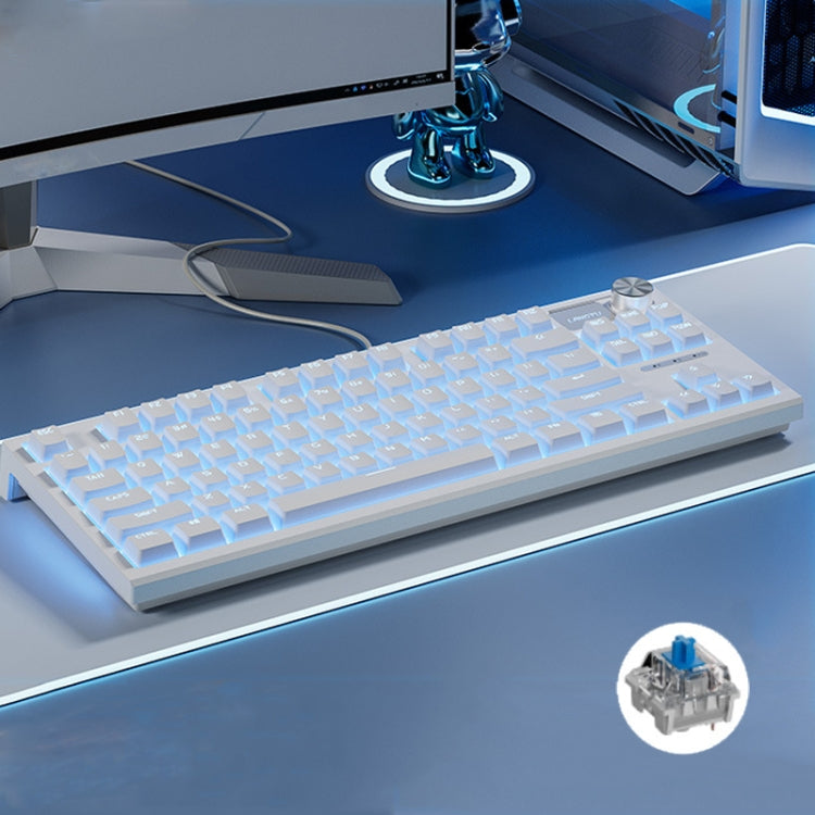 Teclado mecánico LANGTU LT84 con cable y eje verde y blanco: experiencia de juego mejorada