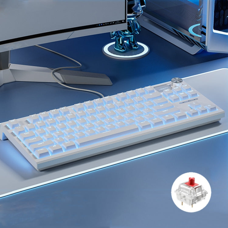 Teclado mecánico LANGTU LT84 con cable y eje verde y blanco: experiencia de juego mejorada