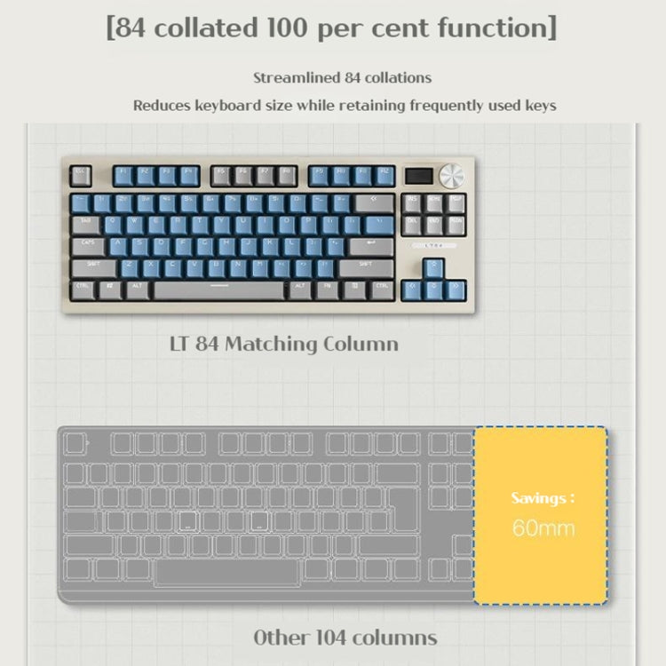 Teclado mecánico LANGTU LT84 con cable y eje verde y blanco: experiencia de juego mejorada