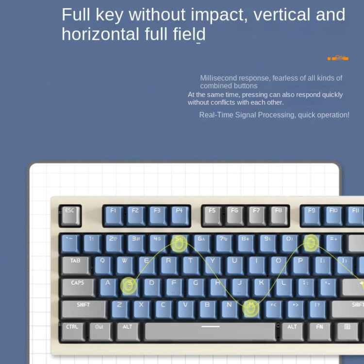 Teclado mecánico LANGTU LT84 con cable y eje verde y blanco: experiencia de juego mejorada