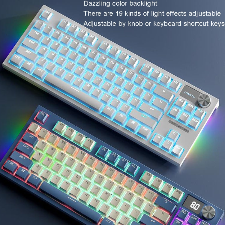 Teclado mecánico LANGTU LT84 con cable y eje verde y blanco: experiencia de juego mejorada